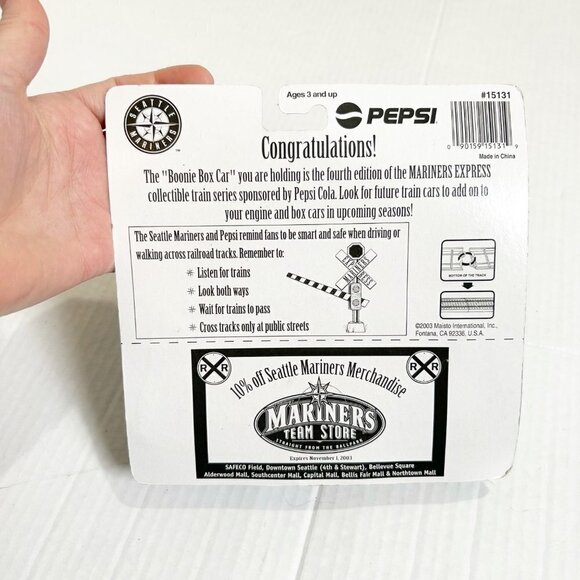2003 Seattle Mariners Bret Boone Box Car Train Car Stadium Giveaway Collectible - Picture 2 of 4